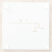 Ginger Gingerol Molecule Chemische Formel Glasuntersetzer (Rückseite)