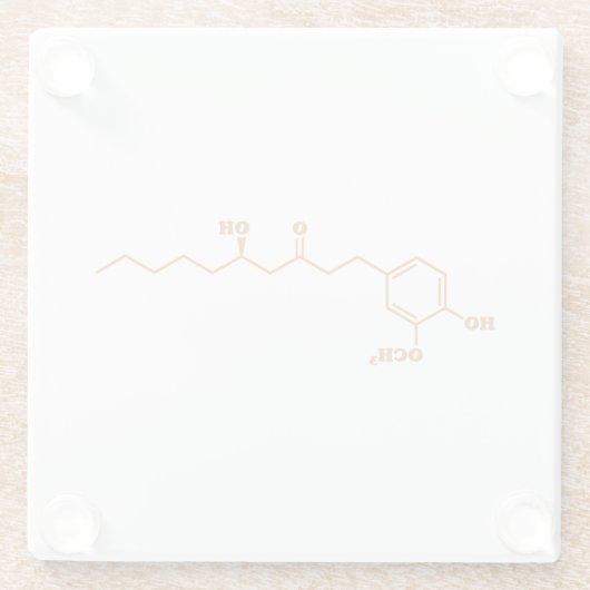 Ginger Gingerol Molecule Chemische Formel Glasuntersetzer (Rückseite)