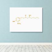 Ginger Gingerol Molecule Chemische Formel Leinwanddruck (Insitu (Holzboden))