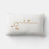 Ginger Gingerol Molecule Chemische Formel Lendenkissen (Rückseite)