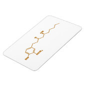 Ginger Gingerol Molecule Chemische Formel Magnet (Linke Seite)