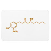 Ginger Gingerol Molecule Chemische Formel Magnet (Horizontal)