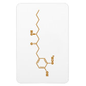 Ginger Gingerol Molecule Chemische Formel Magnet (Vertikal)