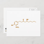 Ginger Gingerol Molecule Chemische Formel Postkarte (Vorne/Hinten)