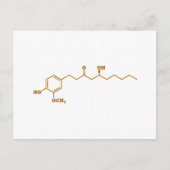 Ginger Gingerol Molecule Chemische Formel Postkarte (Vorderseite)