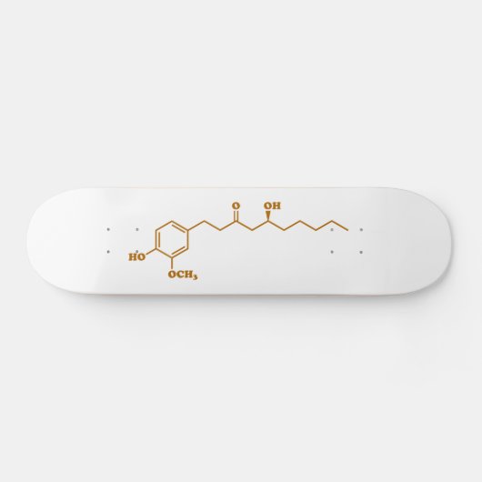 Ginger Gingerol Molecule Chemische Formel Skateboard (Horizontal)