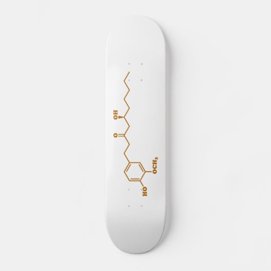Ginger Gingerol Molecule Chemische Formel Skateboard (Vorderseite)
