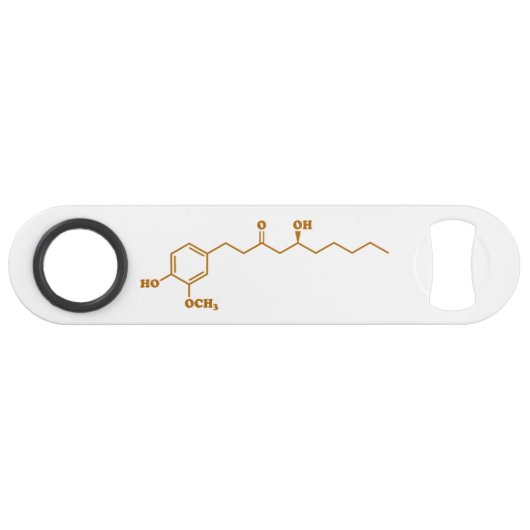 Ginger Gingerol Molecule Chemische Formel Speed Flaschenöffner (Vorderseite (Horizontal))