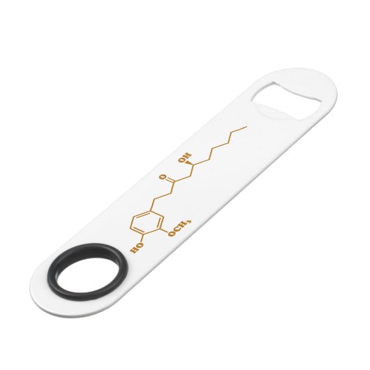 Ginger Gingerol Molecule Chemische Formel Speed Flaschenöffner (Rückseite Schrägansicht)