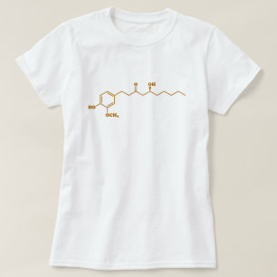 Ginger Gingerol Molecule Chemische Formel T-Shirt