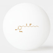Ginger Gingerol Molecule Chemische Formel Tischtennisball (Rückseite)