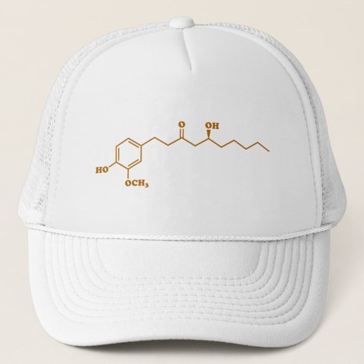 Ginger Gingerol Molecule Chemische Formel Truckerkappe (Vorderseite)