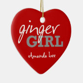 Ginger Girl Redhead Freckles Keramikornament (Rechts)