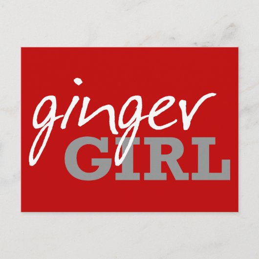 Ginger Girl Redhead Freckles Postkarte (Vorderseite)