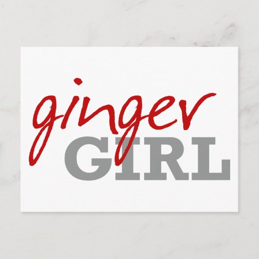 Ginger Girl Redhead Freckles Postkarte (Vorderseite)