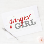 Ginger Girl Redhead Freckles Rechteckiger Aufkleber (Umschlag)