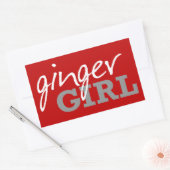 Ginger Girl Redhead Freckles Rechteckiger Aufkleber (Umschlag)