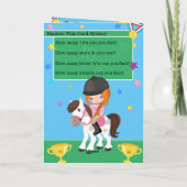 Ginger Girls Equestrian Secret Nachricht Geburtsta Karte (Rückseite)