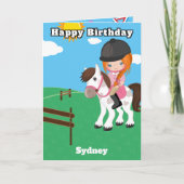 Ginger Girls Equestrian Secret Nachricht Geburtsta Karte (Vorderseite)
