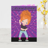 Ginger Girls Hip Hop Word Suche glücklich Geburtst Karte (Gelbe Blume)