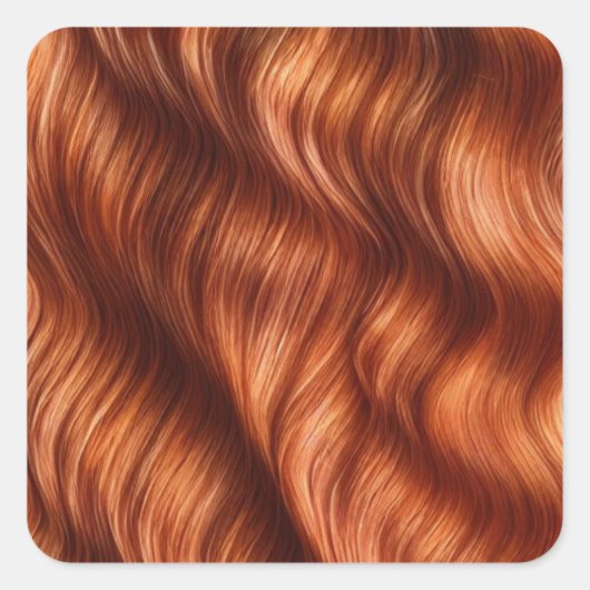 Ginger Hair Background Square Aufkleber (Vorderseite)