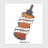 Ginger Hair Dye Flasche Funny Cartoon Slogan Aufkleber (Blatt)