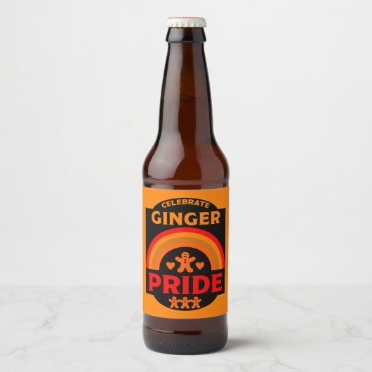 Ginger Haired Pride Bierflaschenetikett (Vorderseite)
