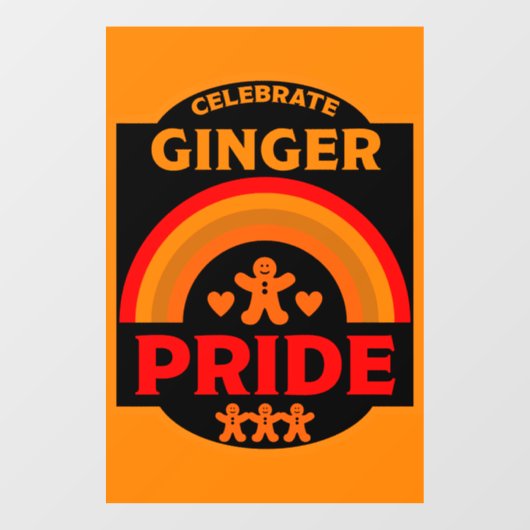 Ginger Haired Pride Fensteraufkleber (Blatt)