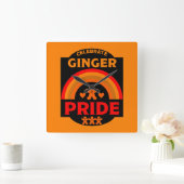 Ginger Haired Pride Quadratische Wanduhr (Zuhause)