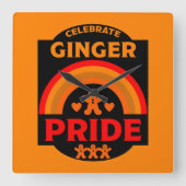 Ginger Haired Pride Quadratische Wanduhr (Vorderseite)