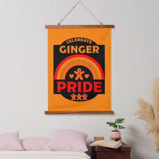 Ginger Haired Pride Wandteppich Mit Holzrahmen (Schlafzimmer)