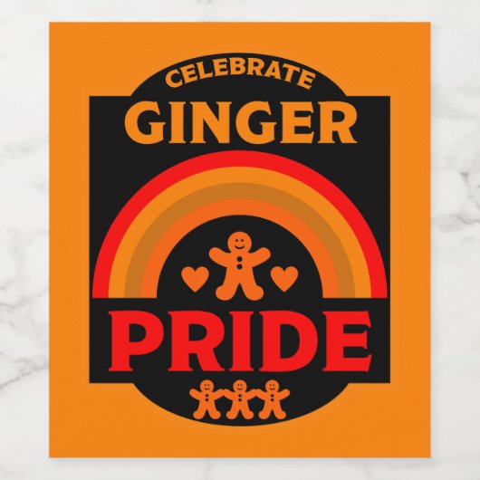 Ginger Haired Pride Weinetikett (Einzelnes Label)