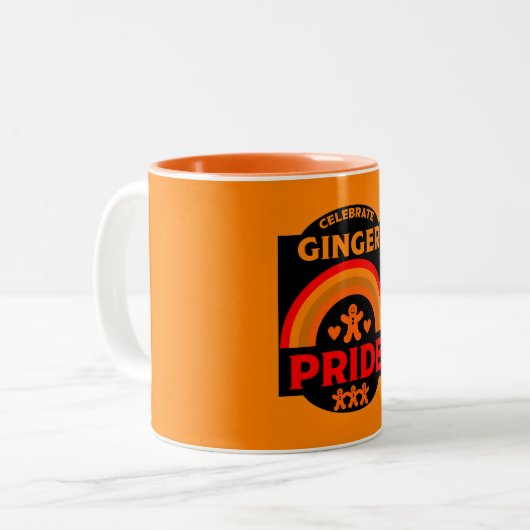 Ginger Haired Pride Zweifarbige Tasse (Vorderseite Links)