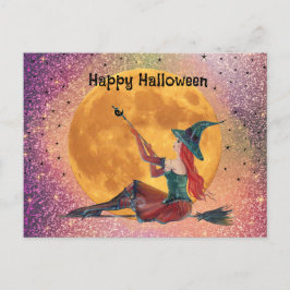 Ginger Halloween Hexenkarte von Renee Postkarte