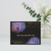 Ginger Halloween Hexenkarte von Renee Postkarte (Stehend Vorderseite)