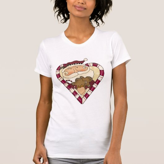 Ginger Heart Santa T - Shirt und Geschenke (Vorderseite)