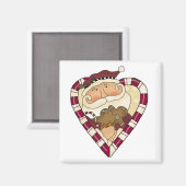Ginger Heart Santa T - Shirt und Geschenke Magnet (Vorderseite/Rückseite)