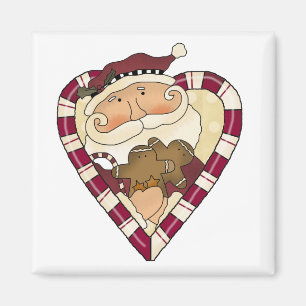Ginger Heart Santa T - Shirt und Geschenke Magnet