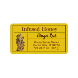 Ginger-Honey-Jar-Produkt Adressaufkleber