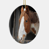 Ginger Horst on Farm Nur ein Mädchen, das Pferde L Keramik Ornament (Rechts)