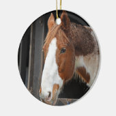 Ginger Horst on Farm Nur ein Mädchen, das Pferde L Keramik Ornament (Links)