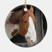 Ginger Horst on Farm Nur ein Mädchen, das Pferde L Keramik Ornament (Hinten)