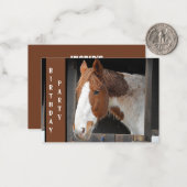 Ginger Horst on Farm Nur ein Mädchen, das Pferde L Mitteilungskarte (Vorderseite/Rückseite Beispiel)