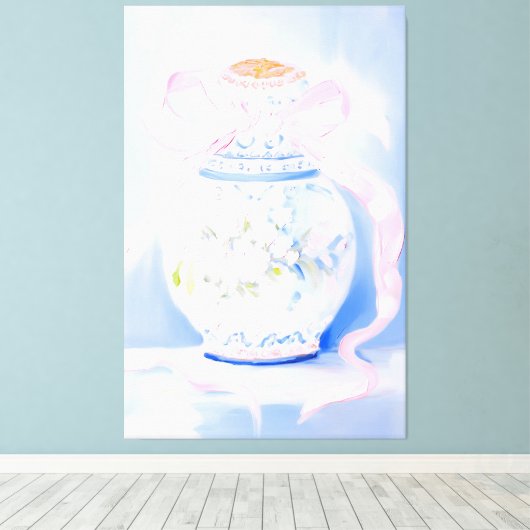 Ginger Jar Acrylic Malerei Preppy wall Art Leinwanddruck (Insitu (Holzboden))