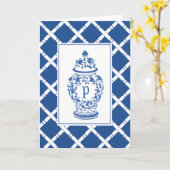 Ginger Jar & Bamboo | Monogramm | Mitteilungskarte (Gelbe Blume)