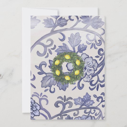 Ginger Jar & Boxwood mit Lemons Dusche Einladung (Rückseite)