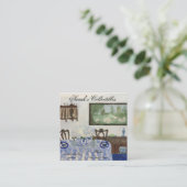 Ginger Jar Business Card 3,5" x 2,0" Personalisier Quadratische Visitenkarte (Stehend Vorderseite)