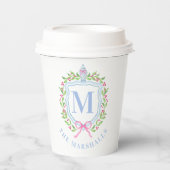 Ginger Jar & Christmas Berries Monogram Pappbecher (Vorderseite)