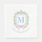 Ginger Jar & Christmas Berries Monogram Serviette (Vorderseite)