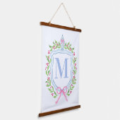 Ginger Jar & Christmas Berries Monogram Wandteppich Mit Holzrahmen (Gewinkelt)